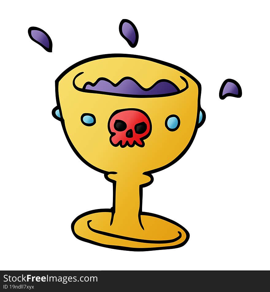 cartoon doodle goblet