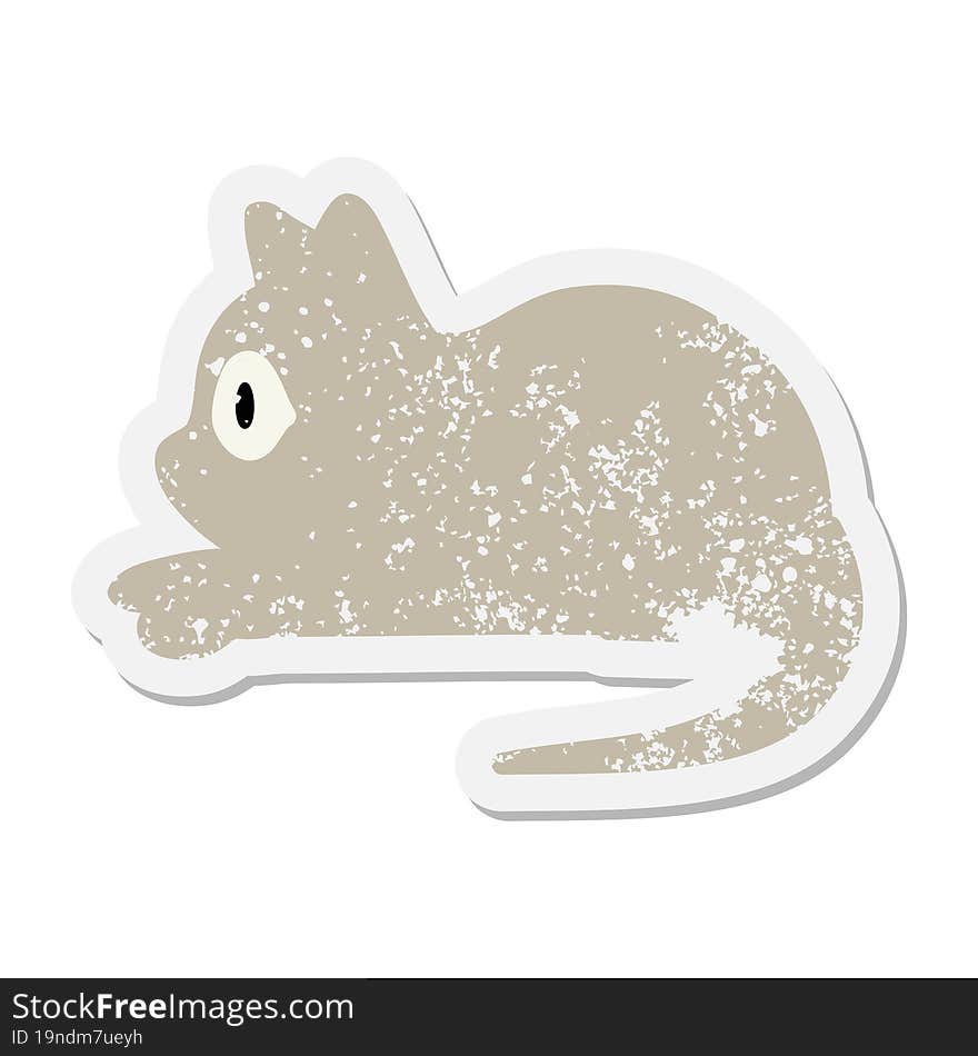 pet cat staring grunge sticker