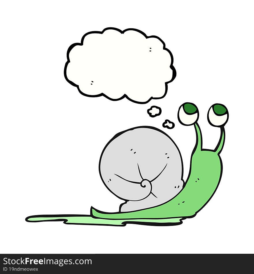 Thought Bubble Cartoon Snail