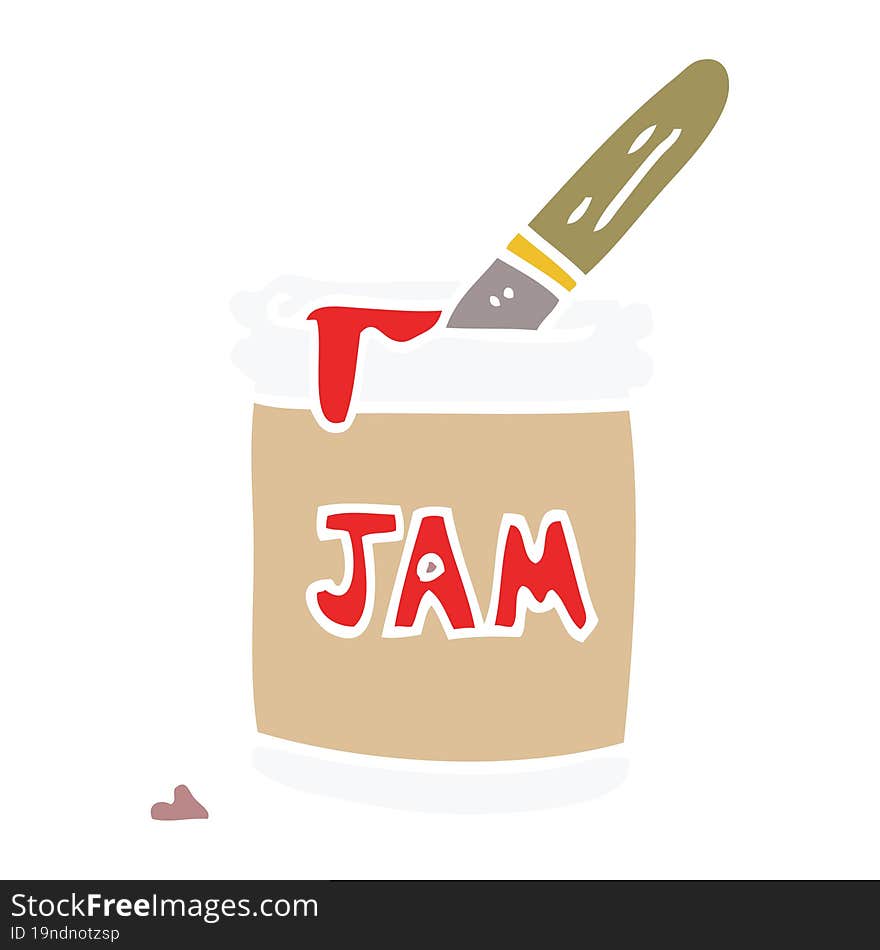 cartoon doodle jam jar