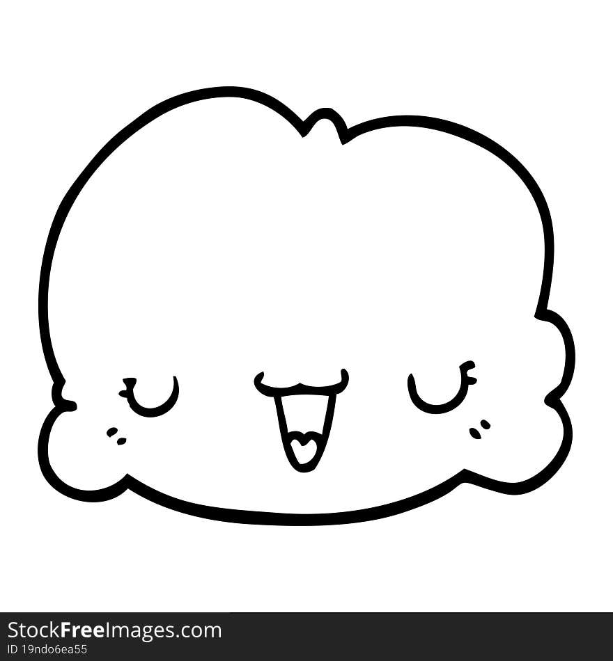 cute cartoon cloud