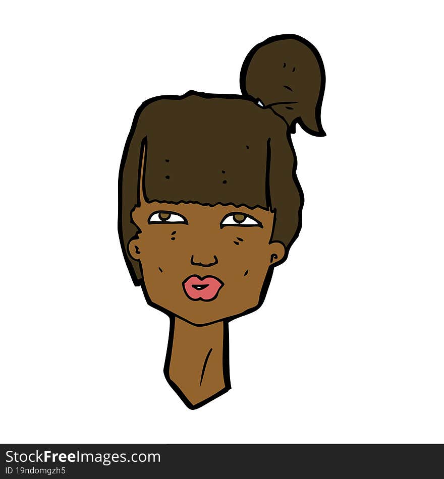 Cartoon Female Head