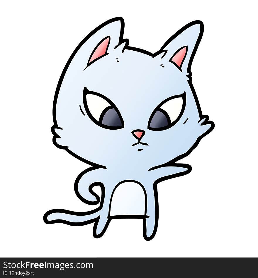 confused cartoon cat. confused cartoon cat