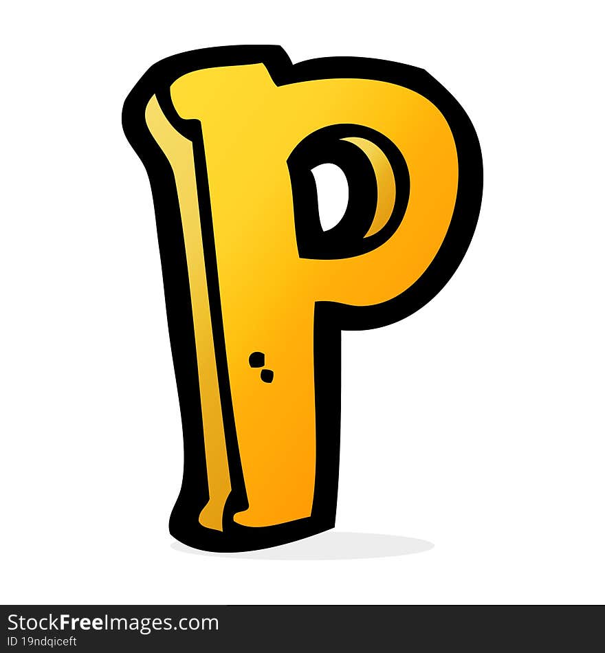 Cartoon Letter P