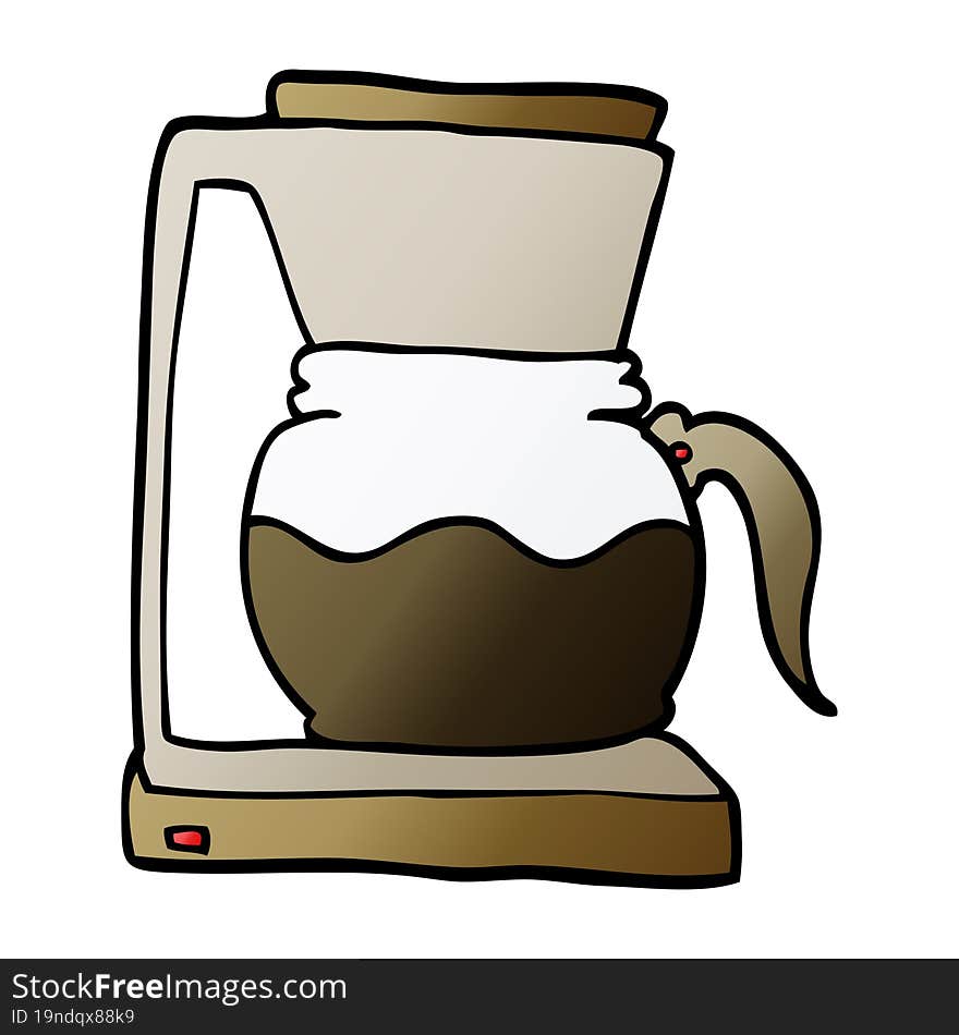 Cartoon Doodle Coffee Machine