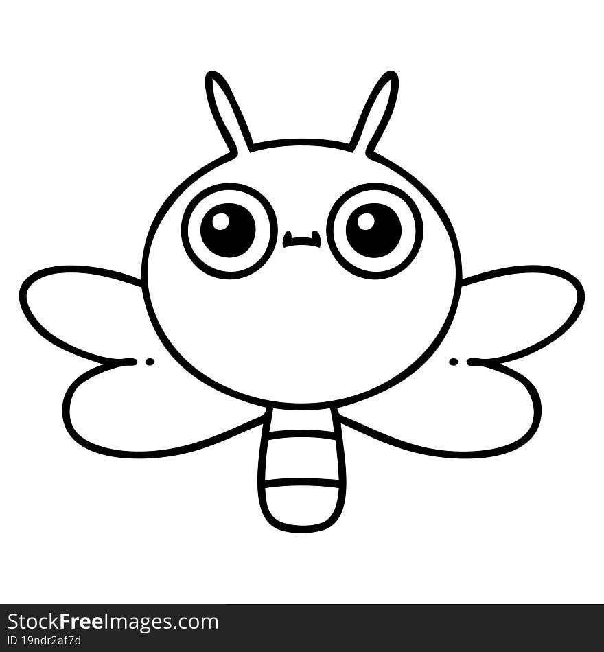 line doodle of a cute bug. line doodle of a cute bug