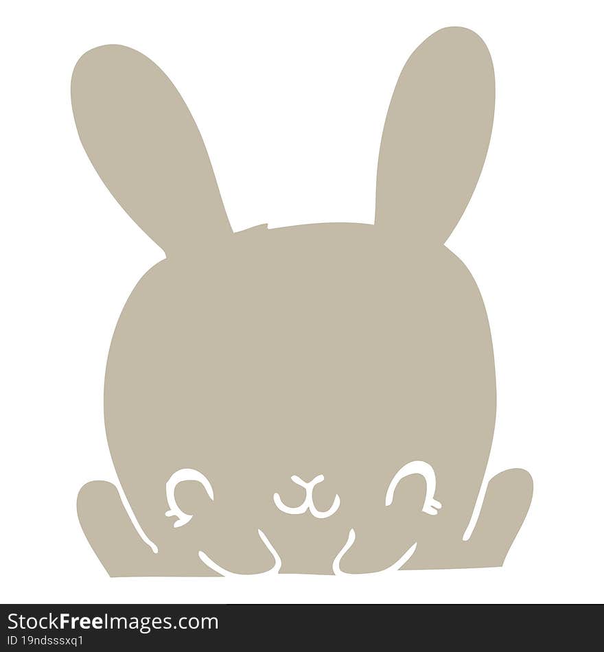 Flat Color Style Cartoon Rabbit