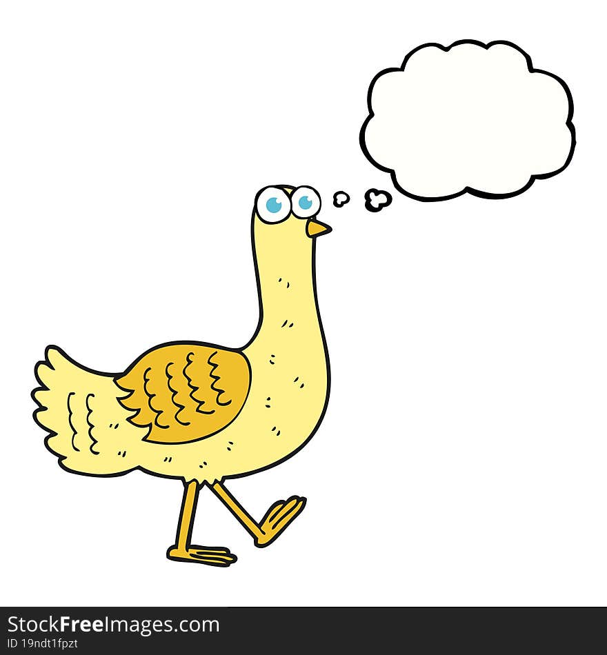 Thought Bubble Cartoon Bird