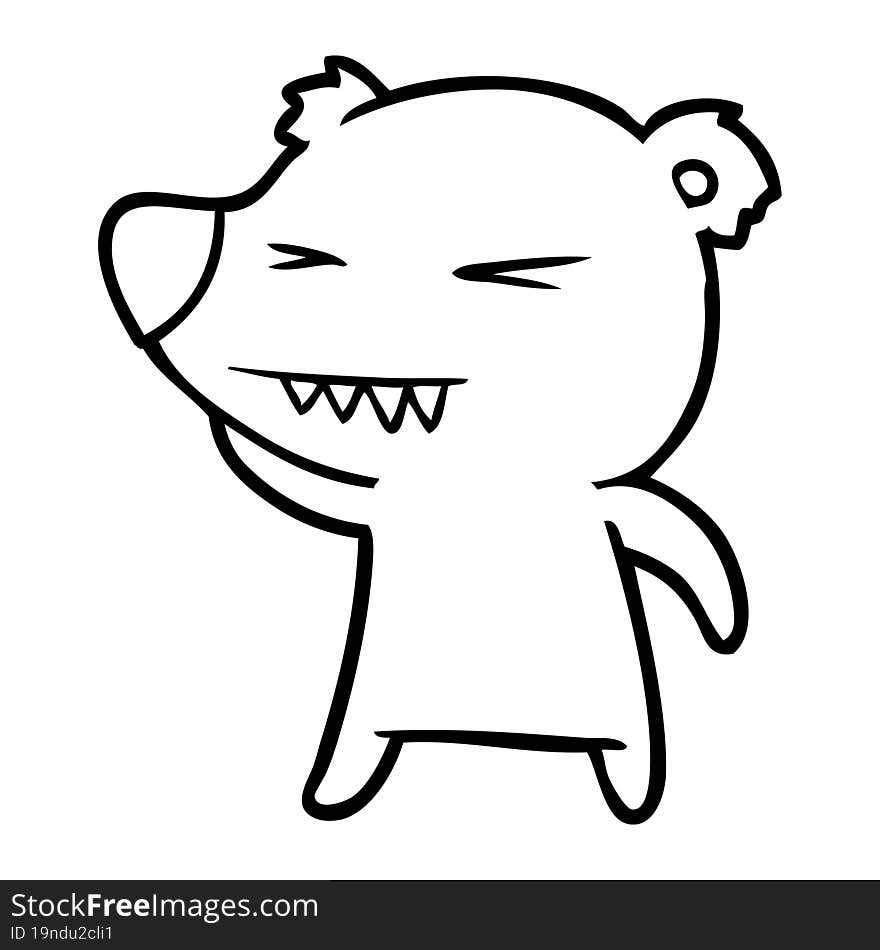 angry polar bear cartoon. angry polar bear cartoon