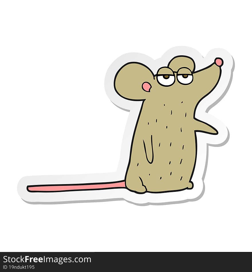 sticker of a cartoon mouse