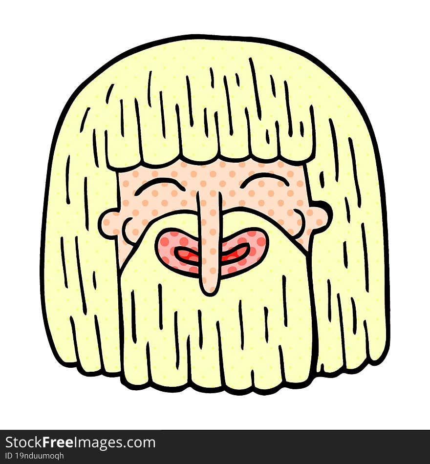 cartoon doodle bearded man