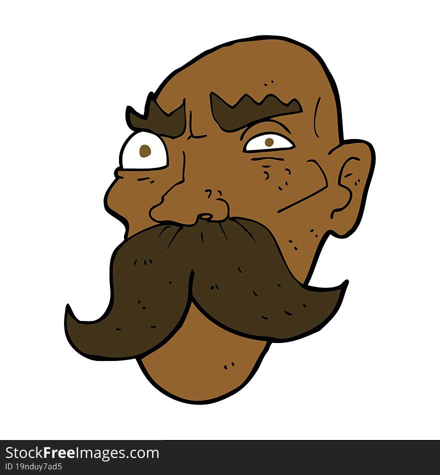 cartoon angry old man