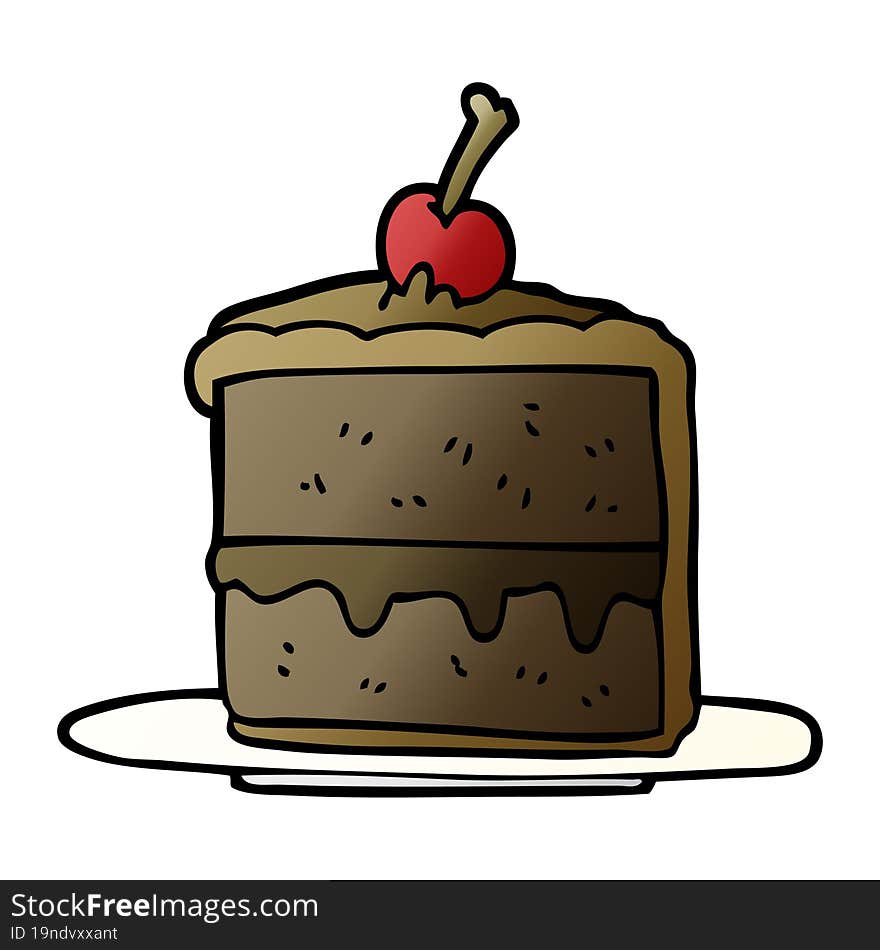 Cartoon Doodle Chocolate Cake