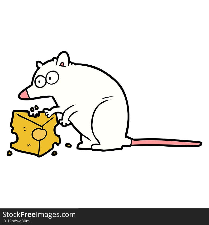 cartoon mouse with cheese. cartoon mouse with cheese