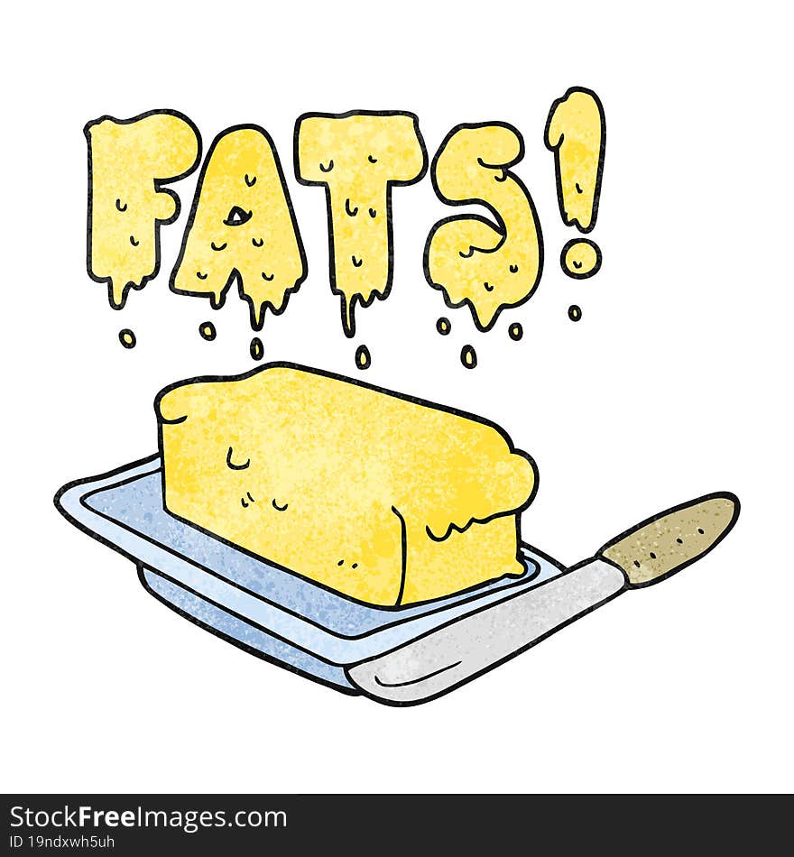 textured cartoon butter fats