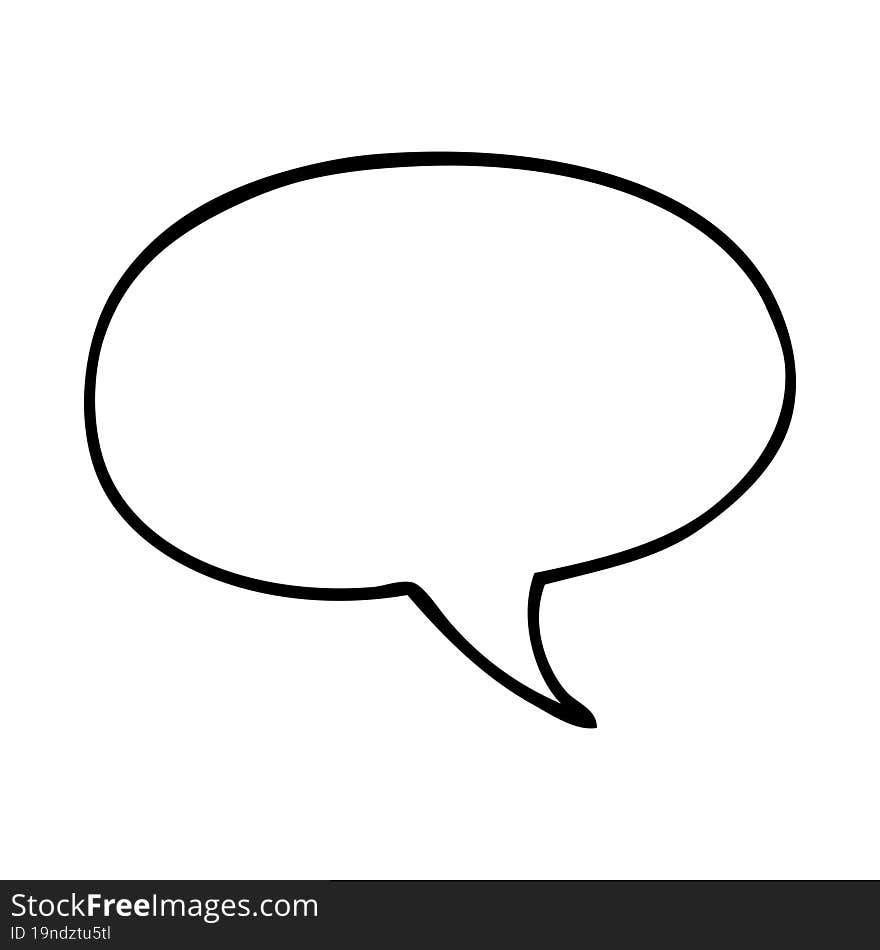 line drawing cartoon speech bubble