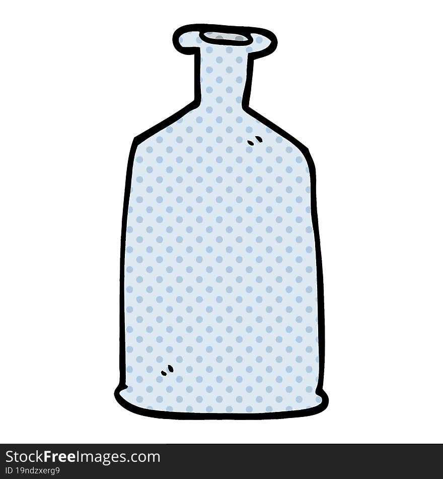 Cartoon Doodle Clear Glass Bottle