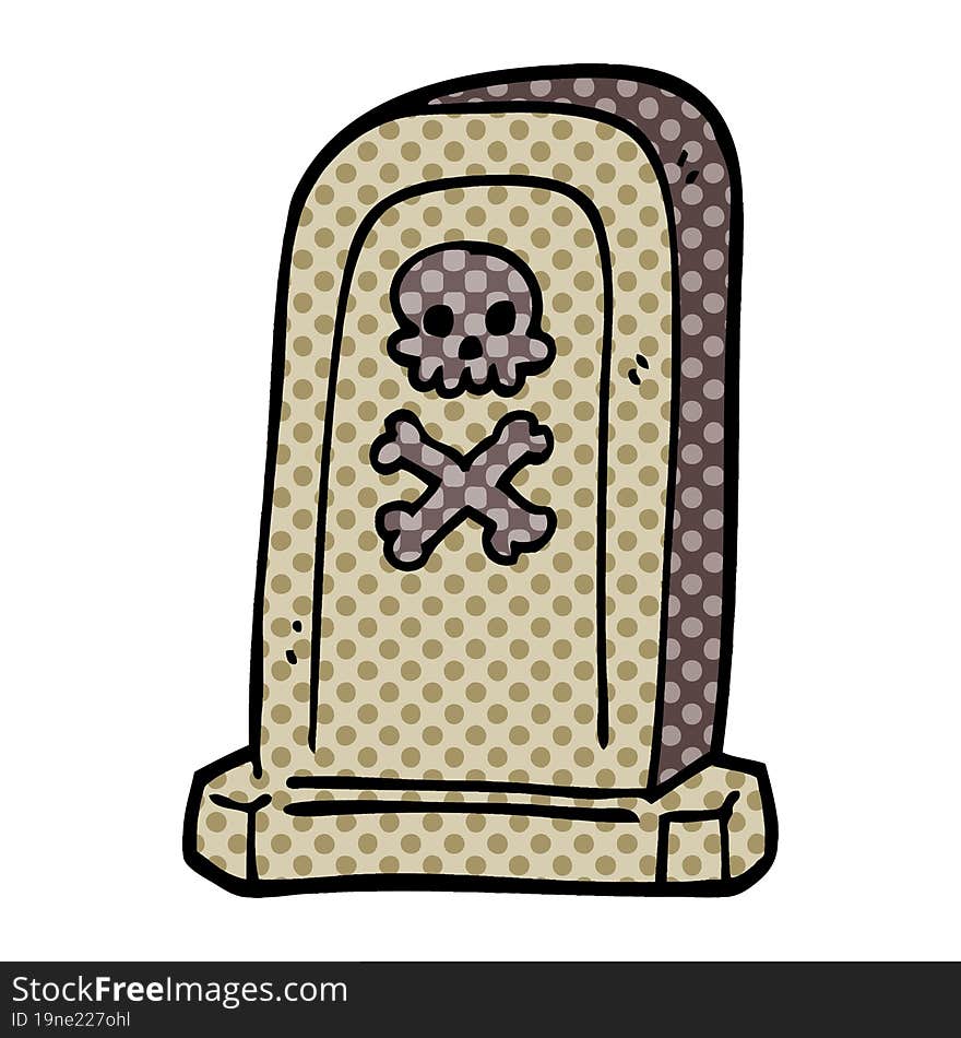 cartoon doodle spooky victorian grave