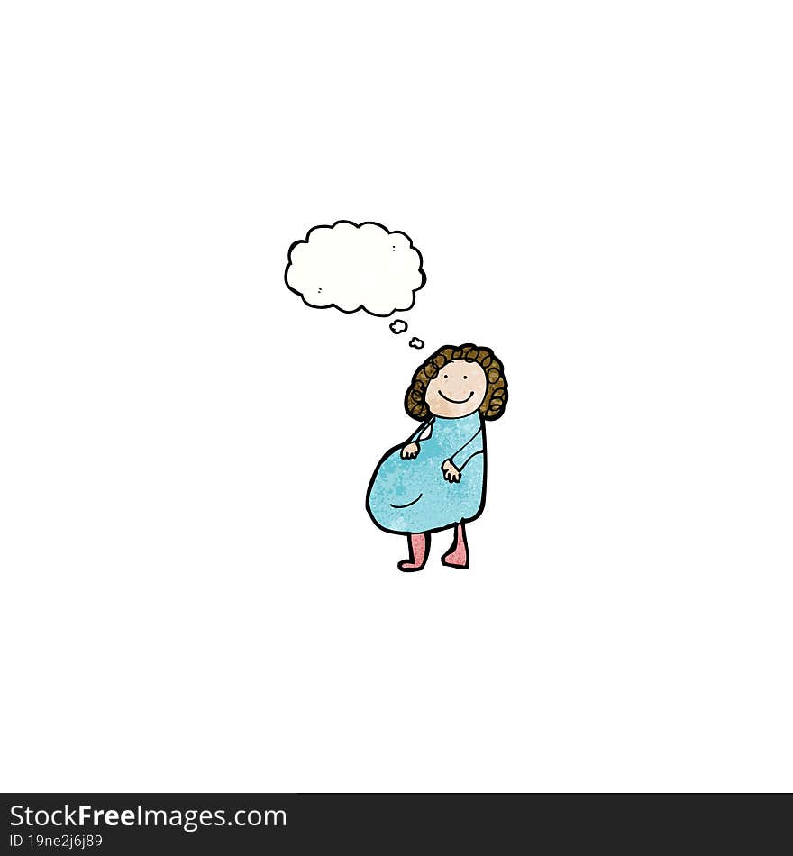 child\'s drawing of a pregnant woman