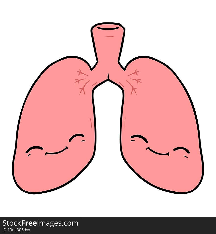 cartoon lungs. cartoon lungs