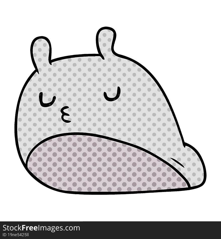 cartoon kawaii fat cute slug