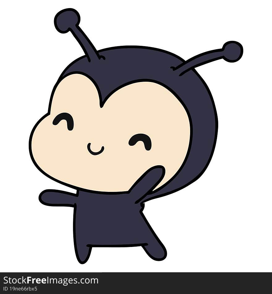 cartoon kawaii of a cute lady bug