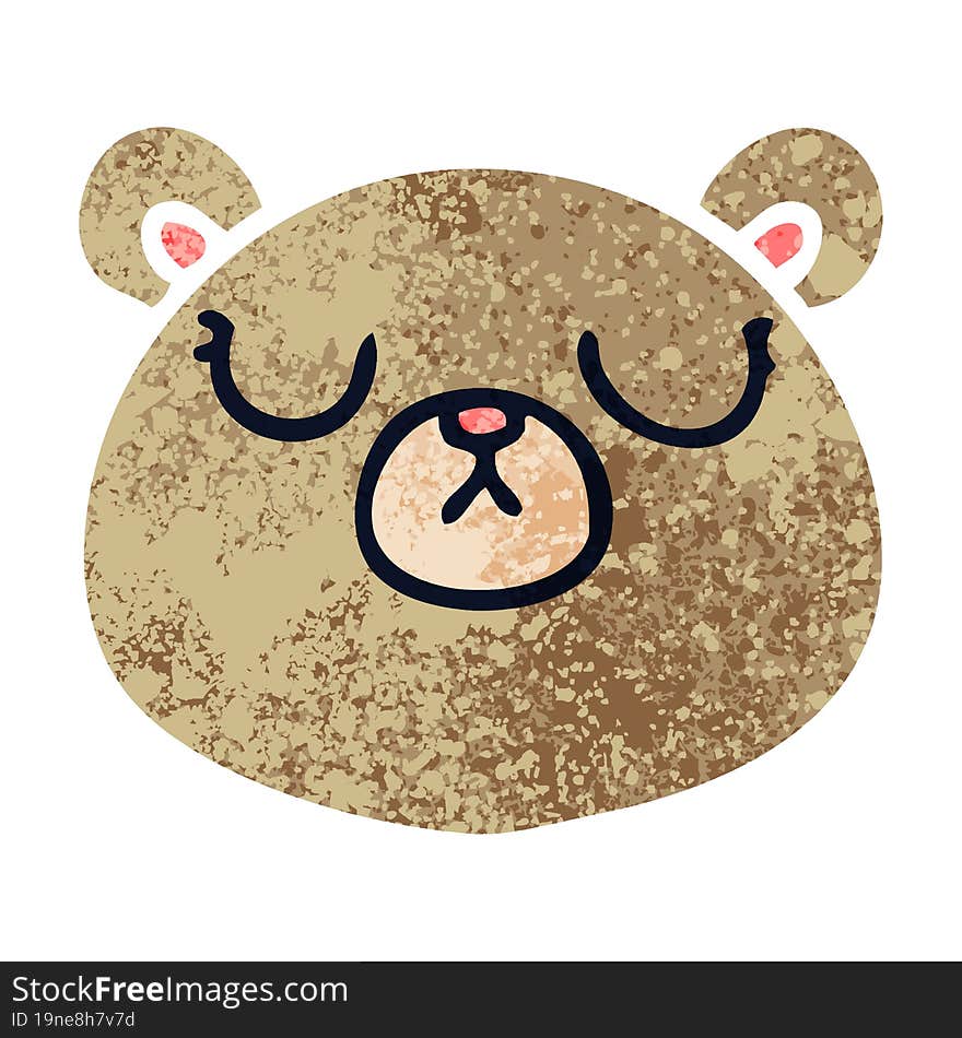 quirky retro illustration style cartoon bear