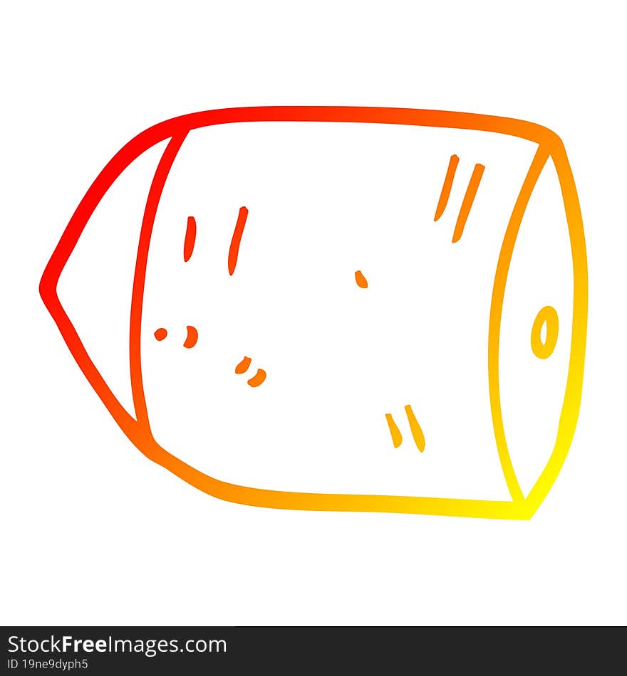 warm gradient line drawing cartoon bullet