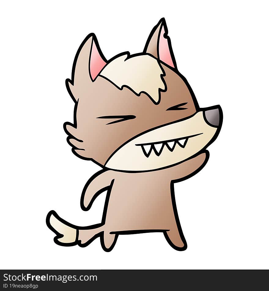 angry wolf cartoon. angry wolf cartoon