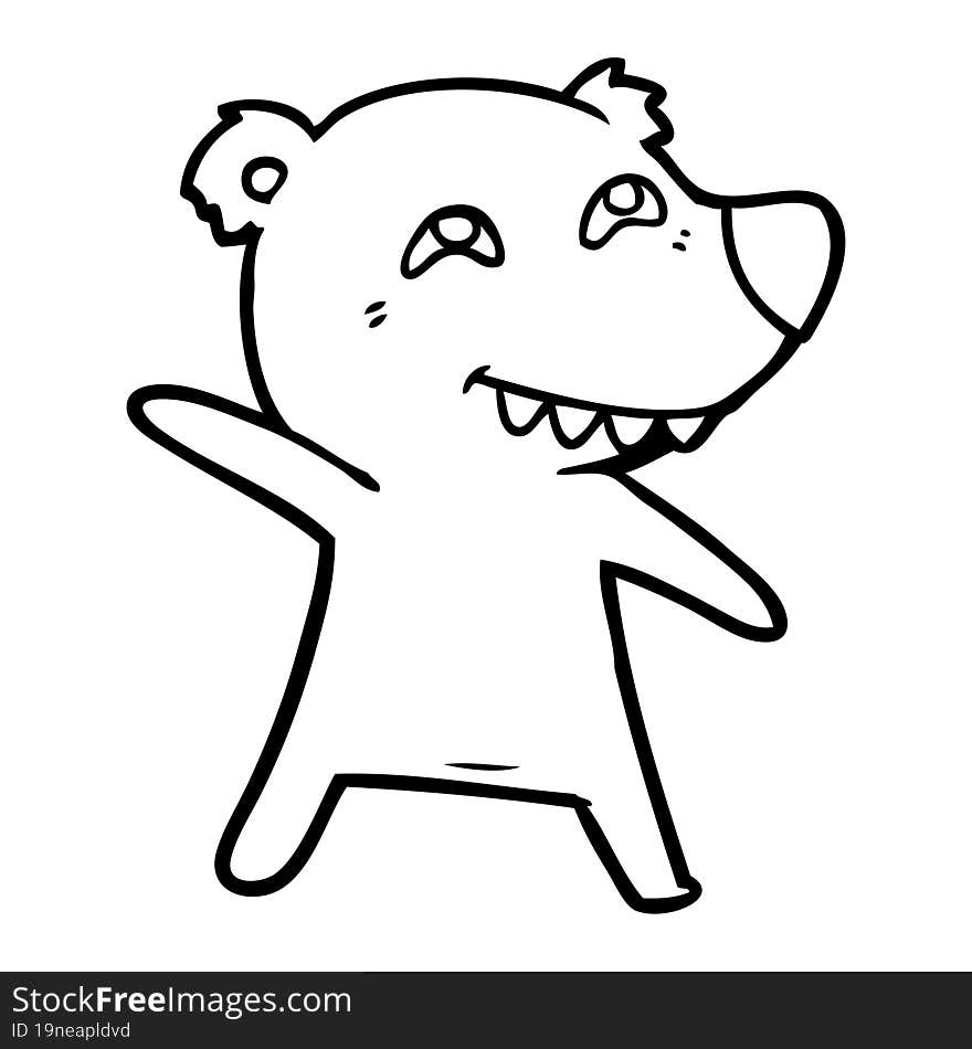 cartoon bear dancing. cartoon bear dancing