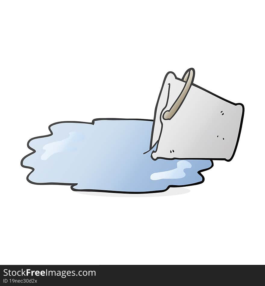 cartoon spilled bucket