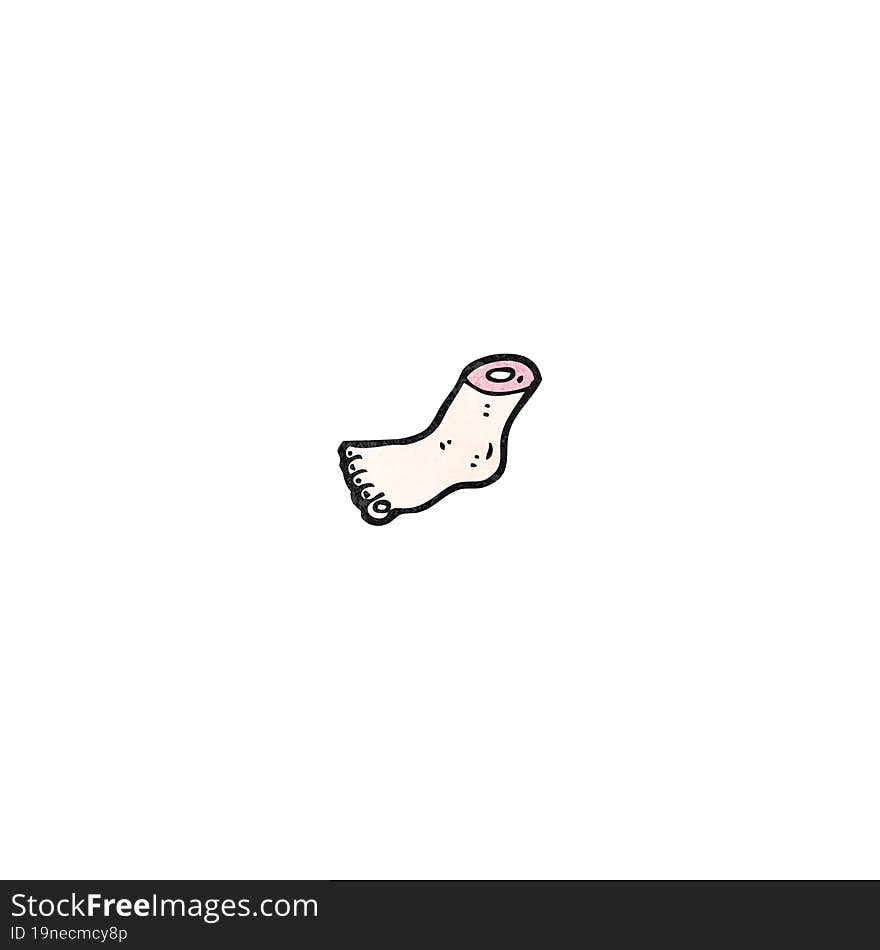 Gross Severed Foot Cartoon