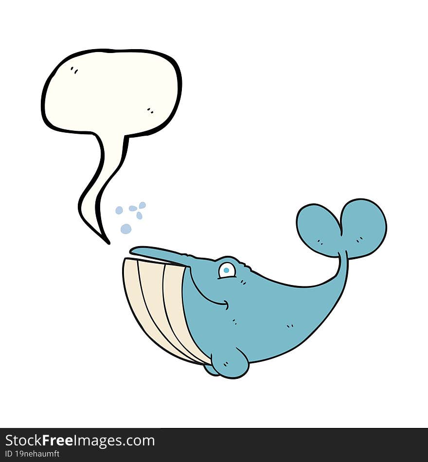 Speech Bubble Cartoon Whale