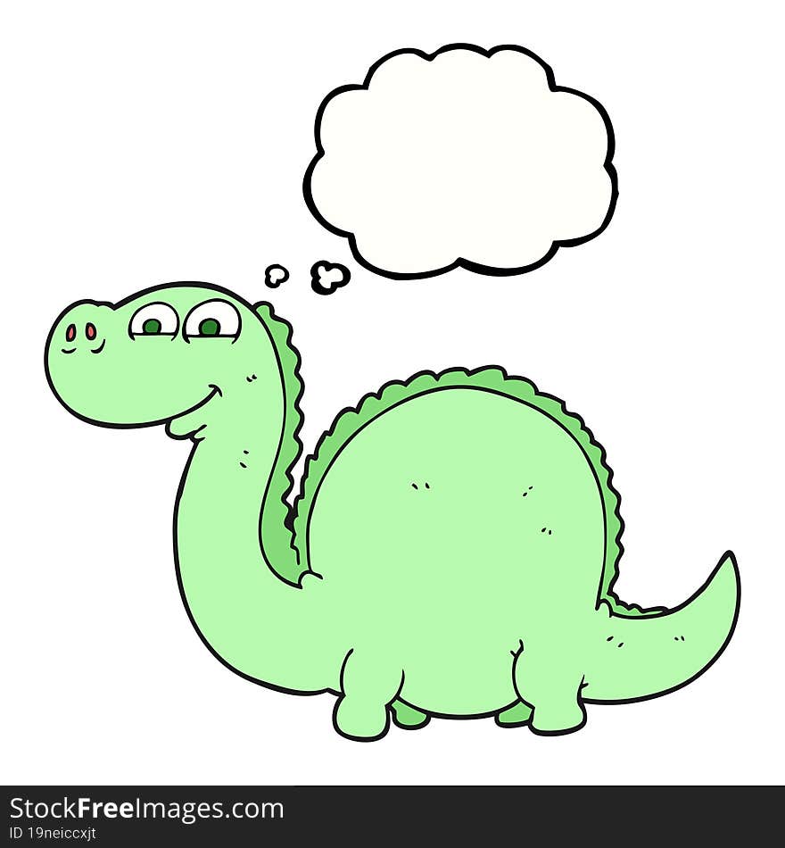 thought bubble cartoon dinosaur