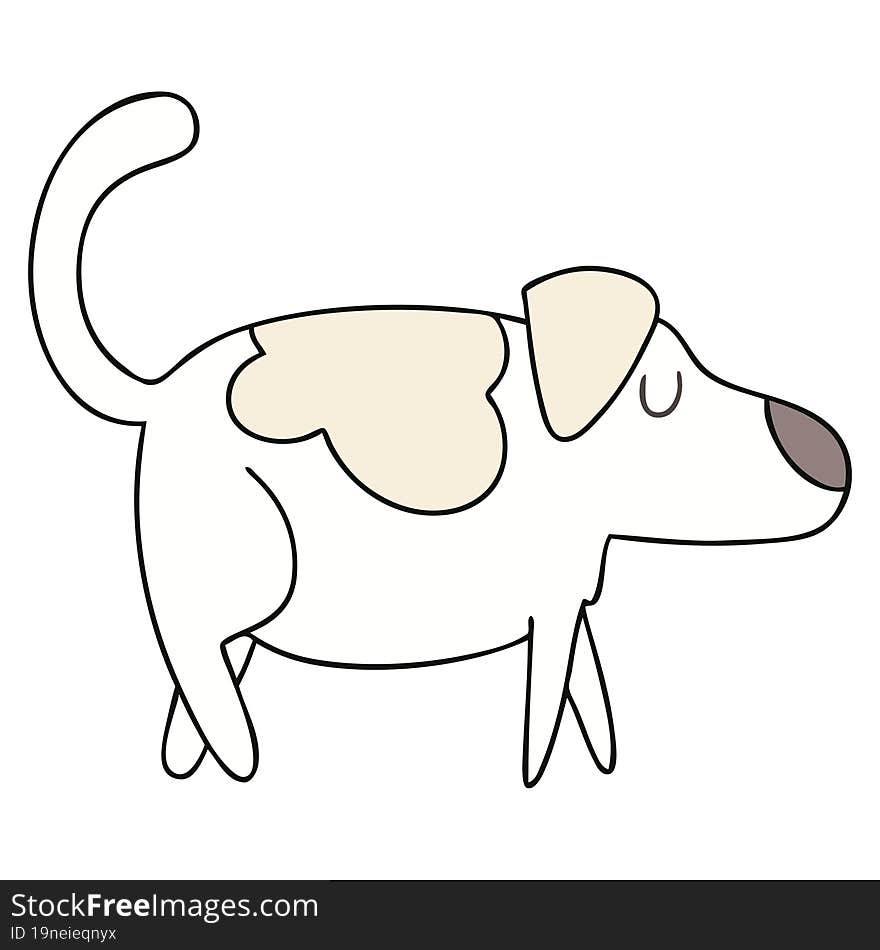 quirky hand drawn cartoon dog