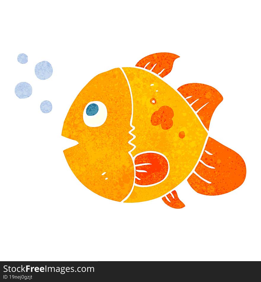 retro cartoon fish