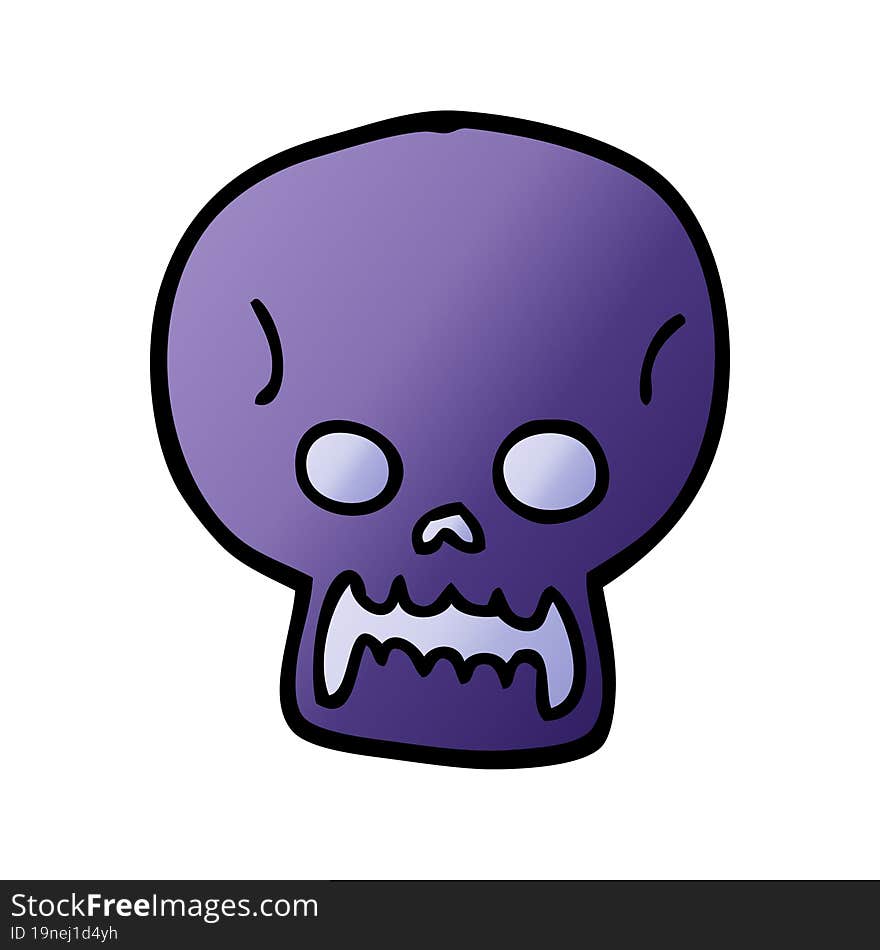 cartoon doodle halloween skull