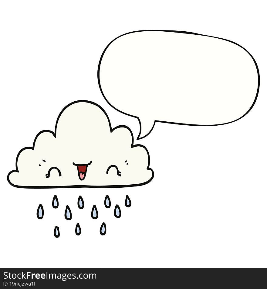 cartoon storm cloud with speech bubble. cartoon storm cloud with speech bubble