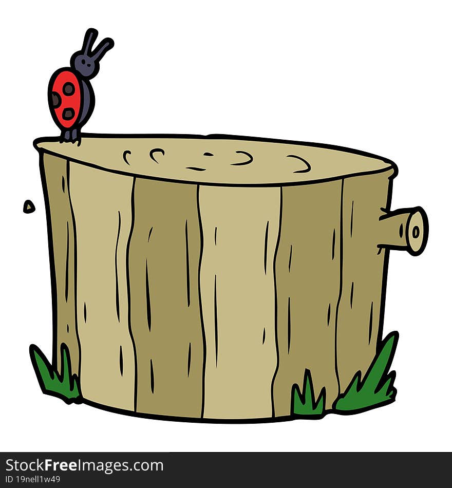 cartoon tree stump. cartoon tree stump