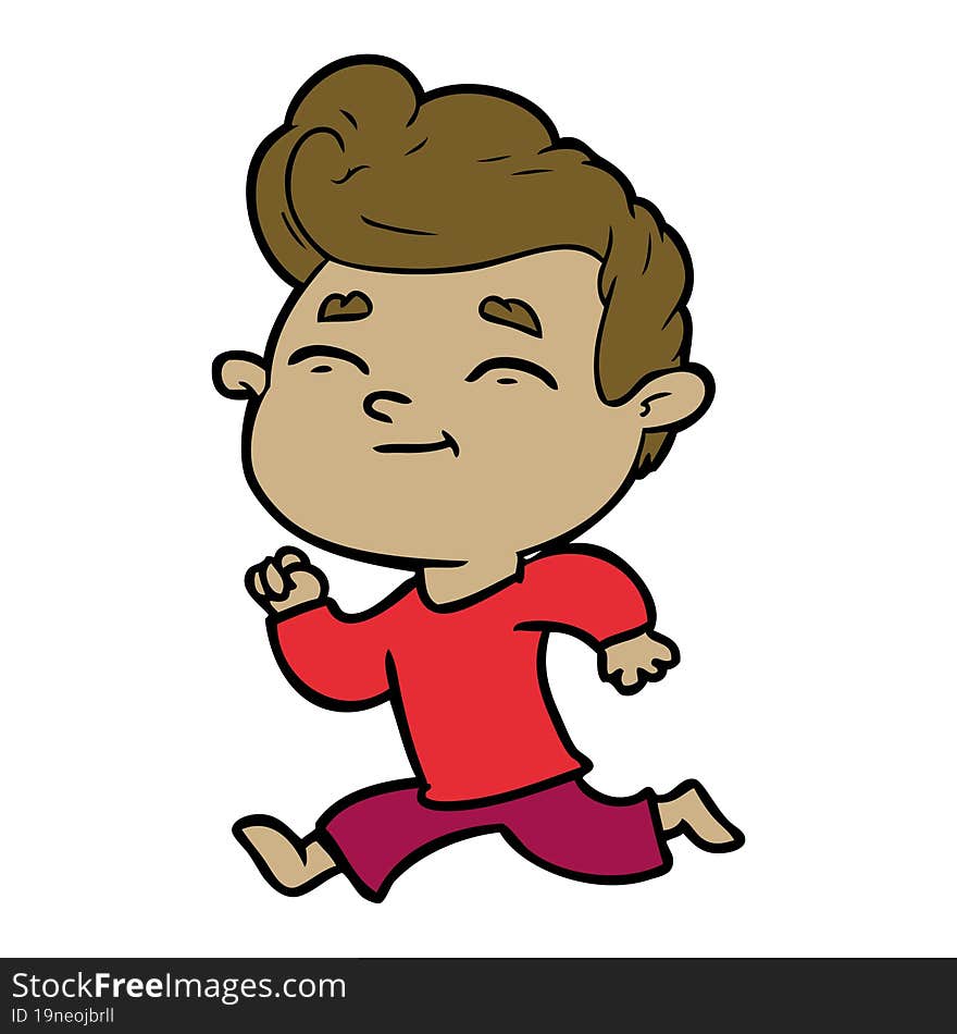 running cartoon man. running cartoon man