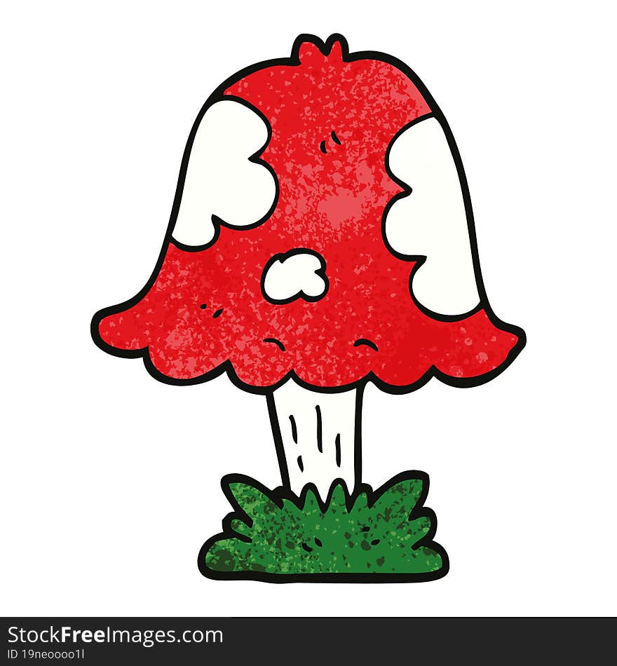 cartoon doodle mushroom