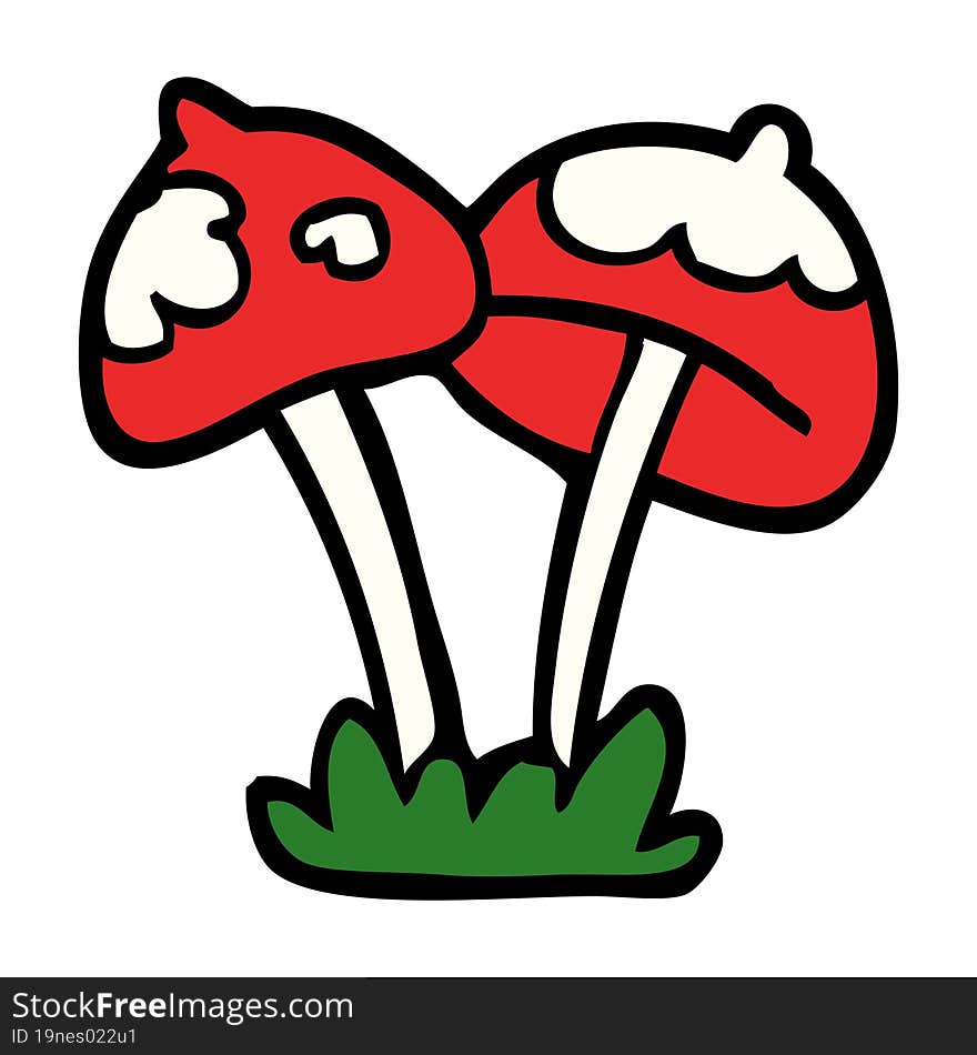 Cartoon Doodle Mushroom