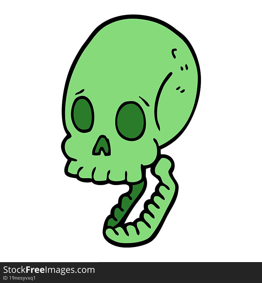 Cartoon Doodle Skull