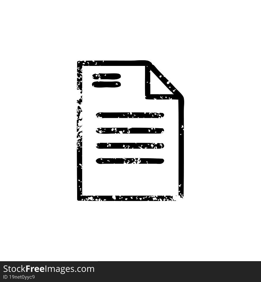 Official Document Distressed Icon