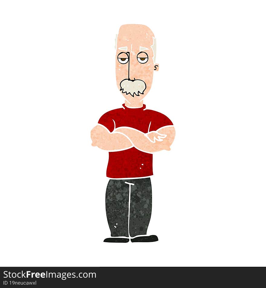 cartoon angry man with mustache