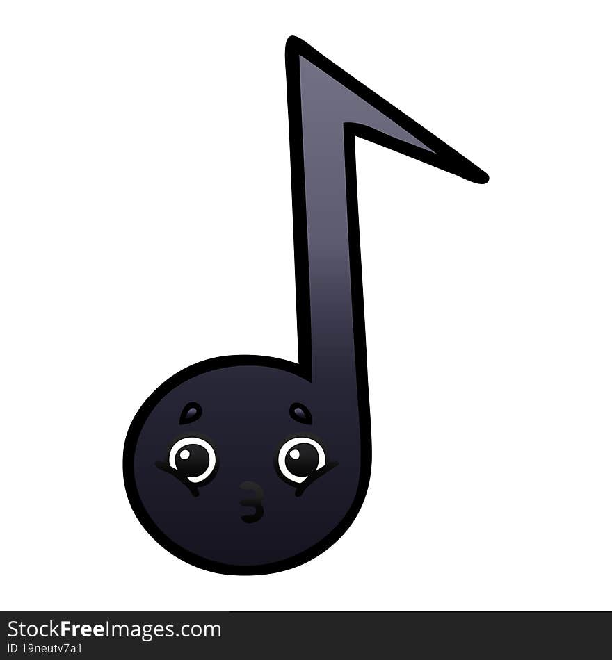 gradient shaded cartoon musical note