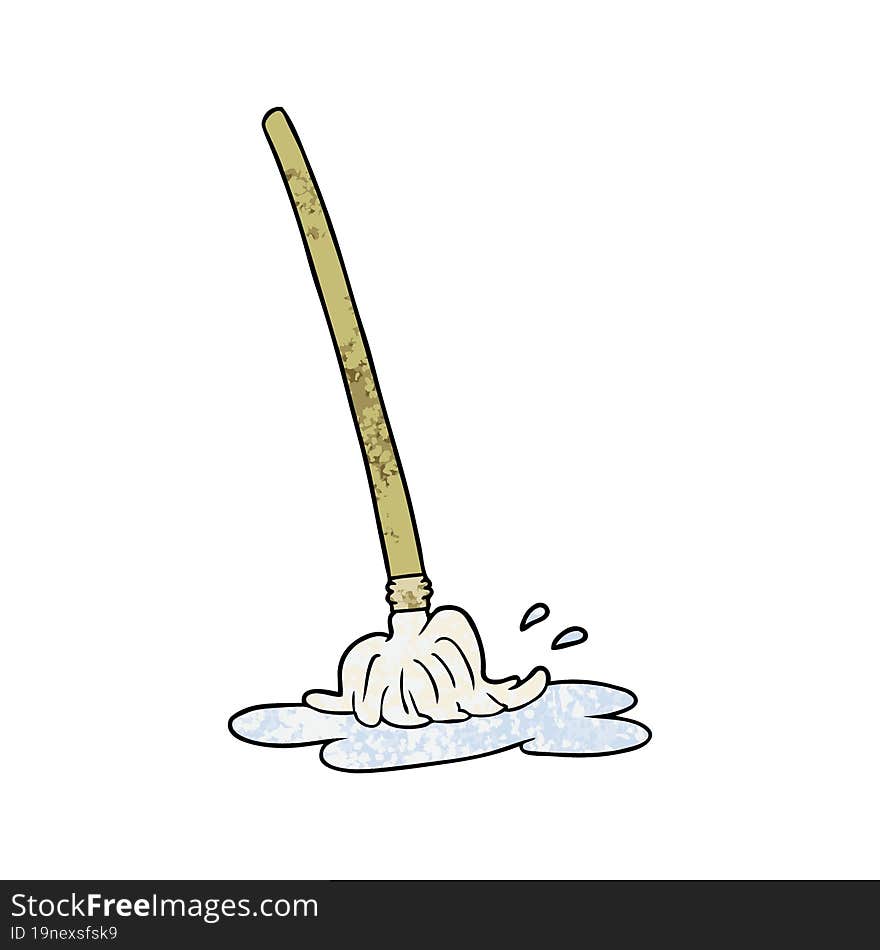 wet cartoon mop. wet cartoon mop