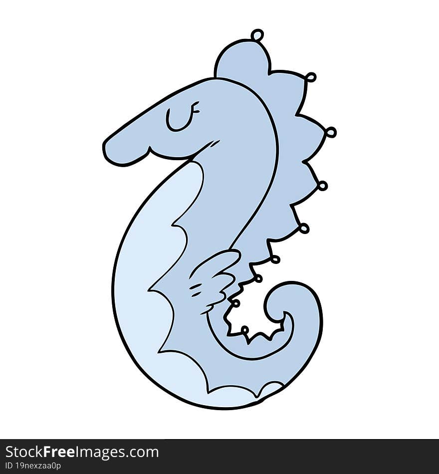 cartoon sea horse. cartoon sea horse