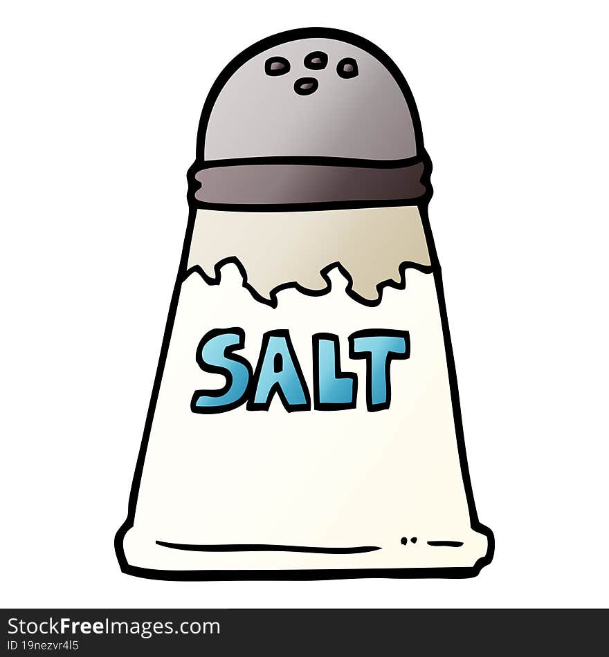 vector gradient illustration cartoon salt shaker