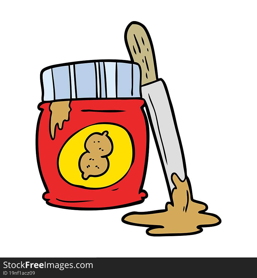 cartoon jar of peanut butter. cartoon jar of peanut butter